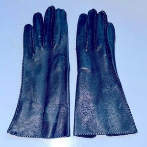 Vintage black deerskin gloves - size 7